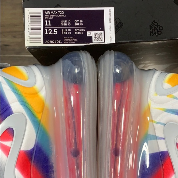 NIKE AIR MAX 720 Wolf Grey/Teal Nebula - Picture 16 of 16